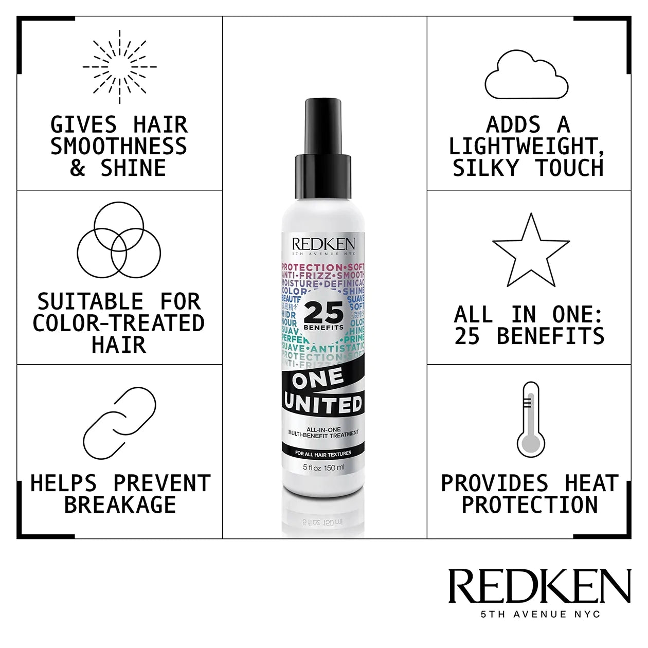 Redken One United All-In-One Multi Benefit Leave-In Conditioner 5 oz